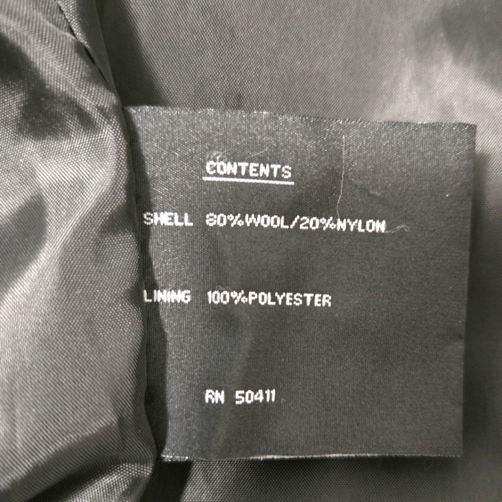 Fleet Street LDT. Black wool Coat. 1X. - Picture 13 of 15